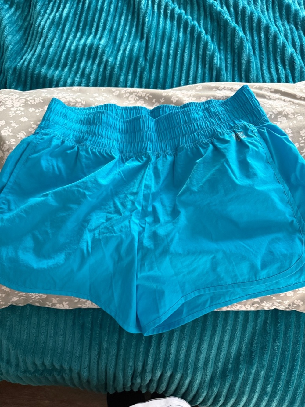 PINK Victoria's Secret Bright Teal Athletic Shorts